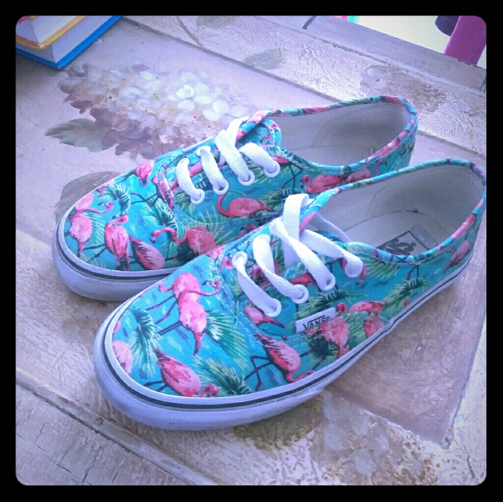 Girls Pink Flamingo VANS